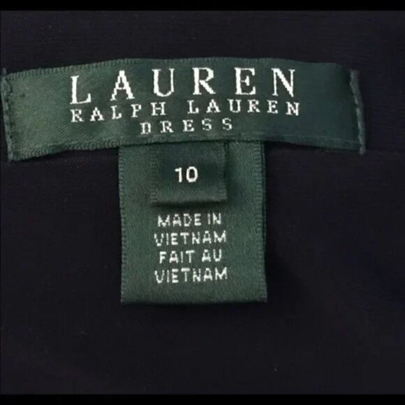 Ralph Lauren Navy Animal Print Dress size 10 - Picture 6 of 7